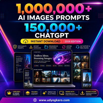 1,000,000 AI Prompts Bundle + 150,000 ChatGPT Prompts