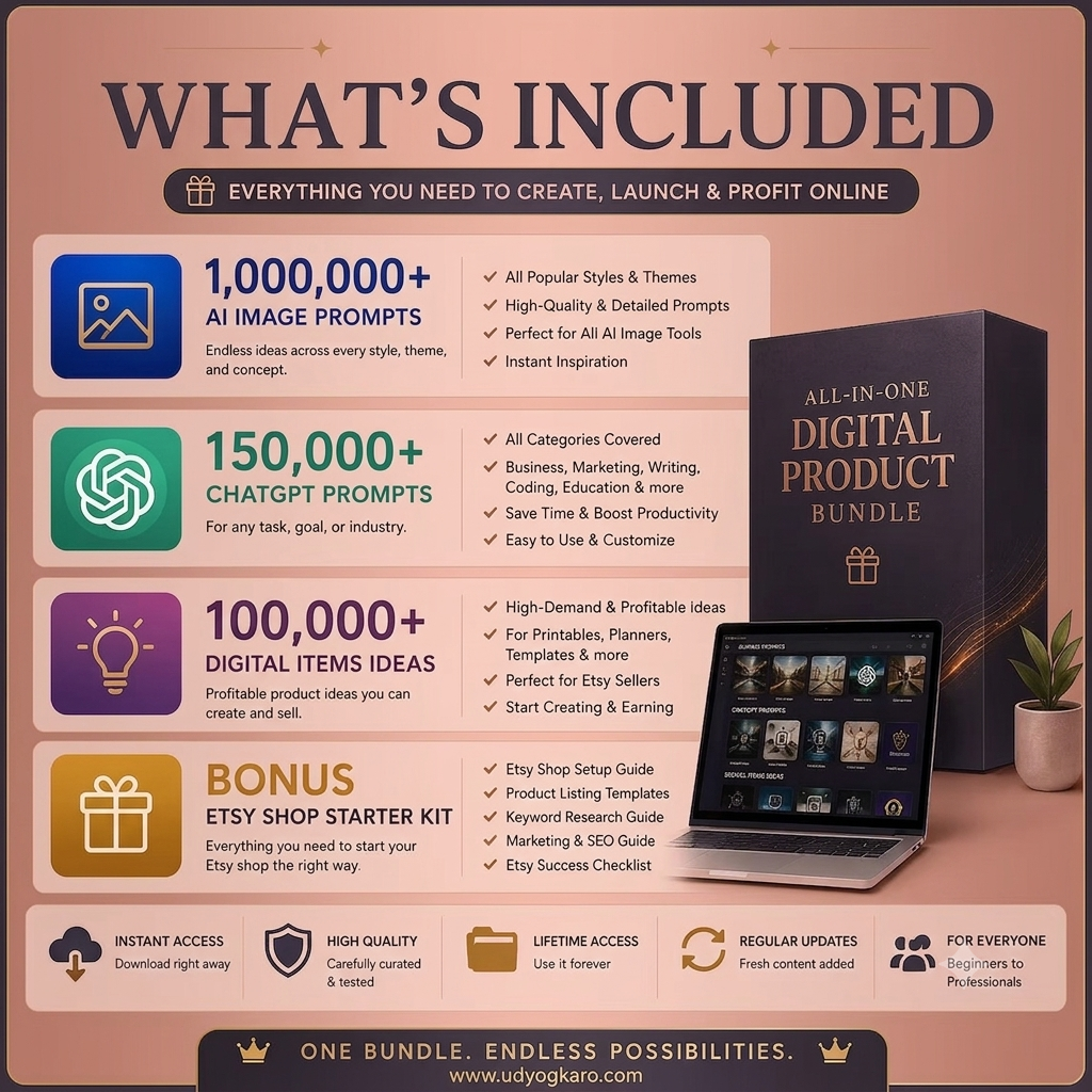 1,000,000 AI Prompts Bundle + 150,000 ChatGPT Prompts