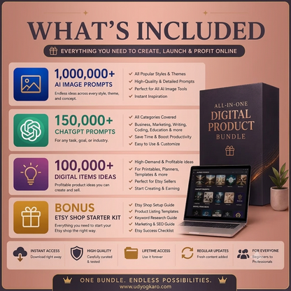 1,000,000 AI Prompts Bundle + 150,000 ChatGPT Prompts