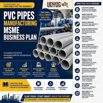 PVC PIPES MANUFACTURING MSME BUSINESS PLAN