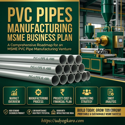 PVC PIPES MANUFACTURING MSME BUSINESS PLAN
